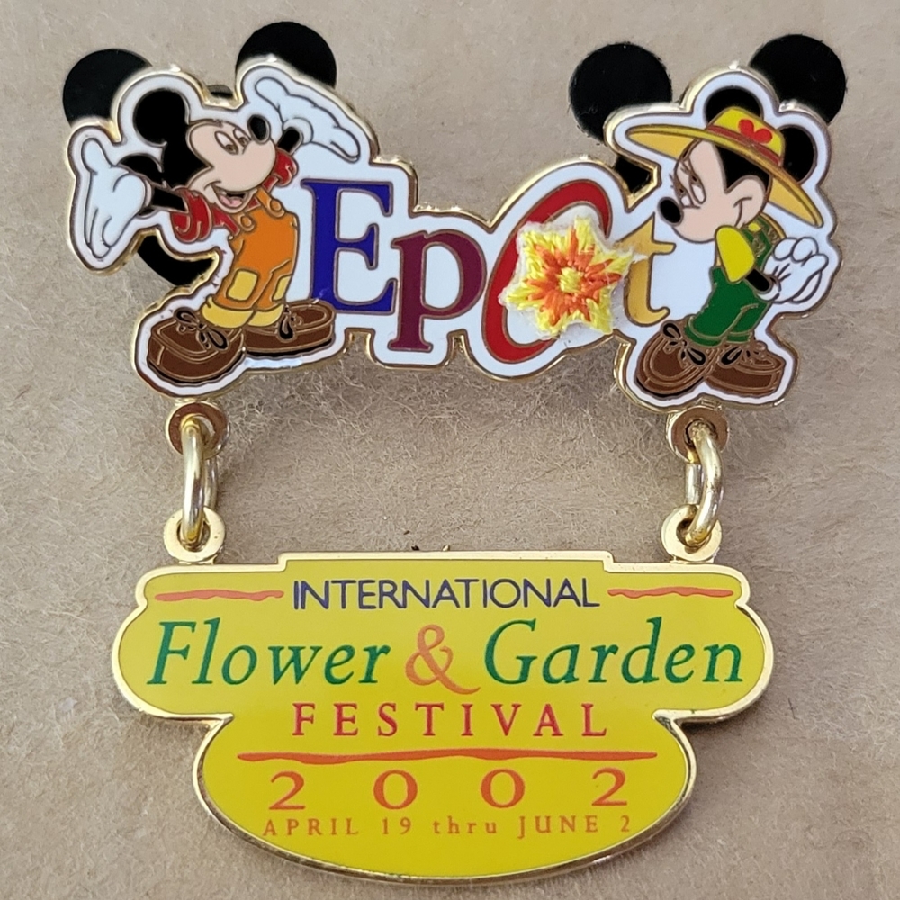 🌼Walt Disney Trading Pin-2002 Epcot Int'l Flower & Garden Festival~ Dangle Pin